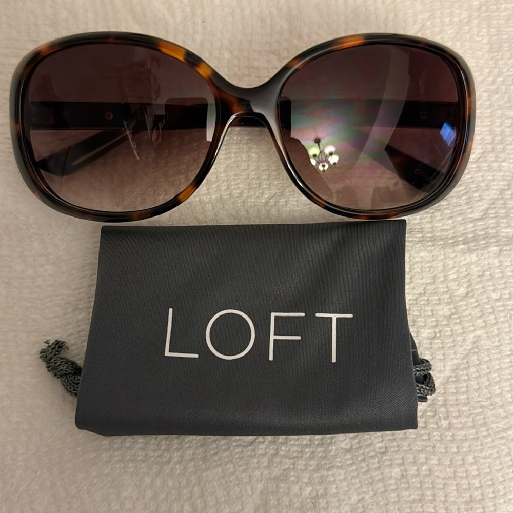 - NWT Loft Brown oversized square sunglasses.